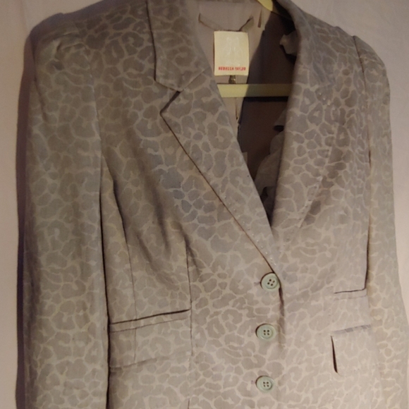 Rebecca Taylor Jackets & Blazers - Rebecca Taylor Grey Leopard Print Blazer